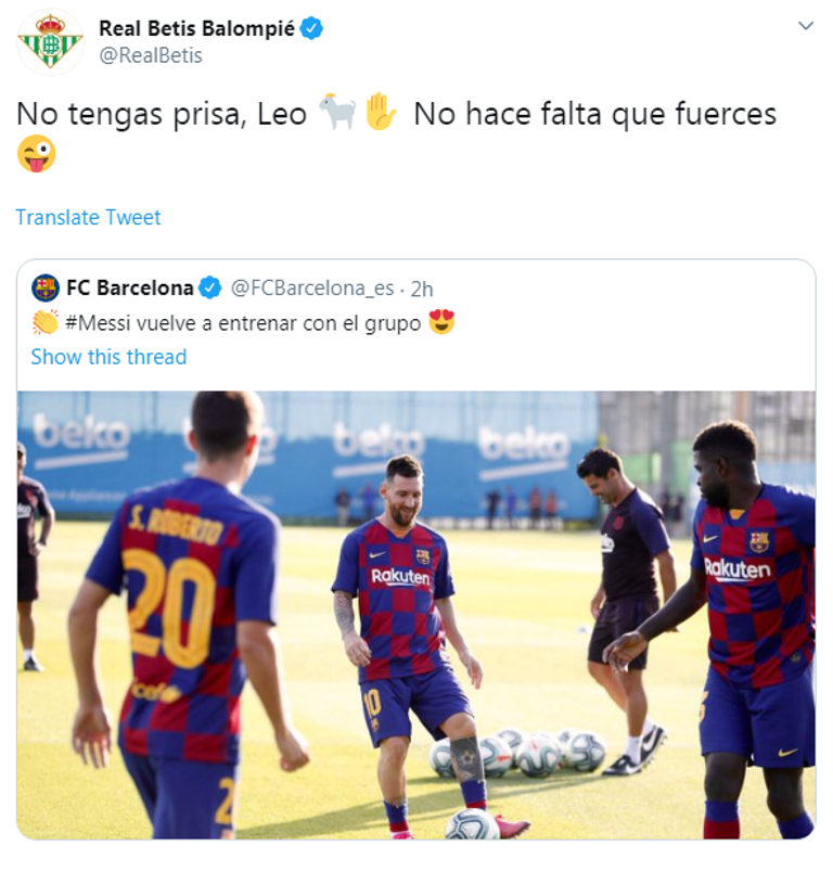 ميسي من التدريب الأخير لبرشلونة