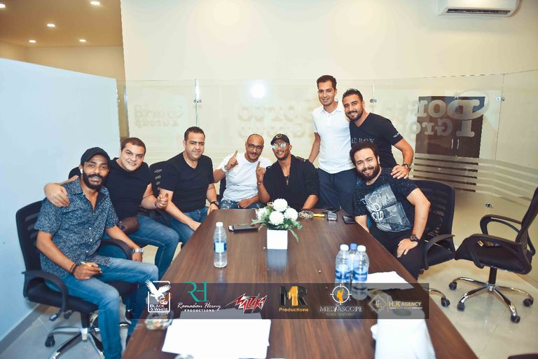 محمد رمضان خلال بروفات الحفل