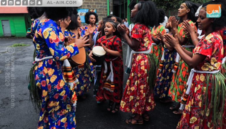 موسيقى شعبية في مهرجان الفتيات في إثيوبيا