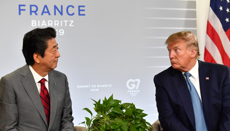 اجتماع ترامب ورئيس الوزراء الياباني على هامش قمة السبع في فرنسا- أ.ف.ب