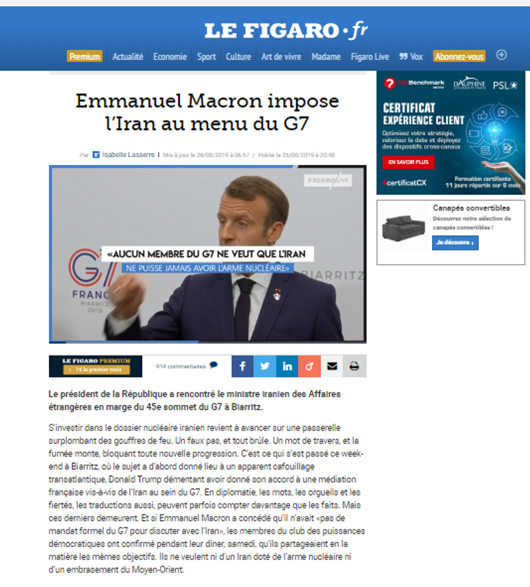 الرئيس الفرنسي ونظيره الأمريكي 