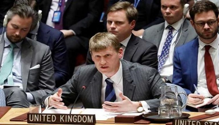 مندوب بريطانيا لدى الأمم المتحدة جوناثان ألن جلسة سابقة لمجلس الأمن الدولي- رويترز