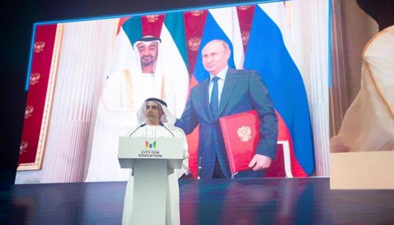 الفريق الشيخ سيف بن زايد آل نهيان يلقي كلمته في افتتاح قمة أقدر