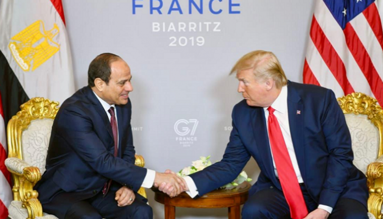 الرئيسان المصري والأمريكي في قمة السبع