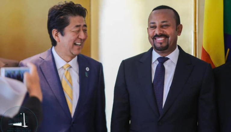 رئيسا وزراء إثيوبيا آبي أحمد واليابان شينزو آبي