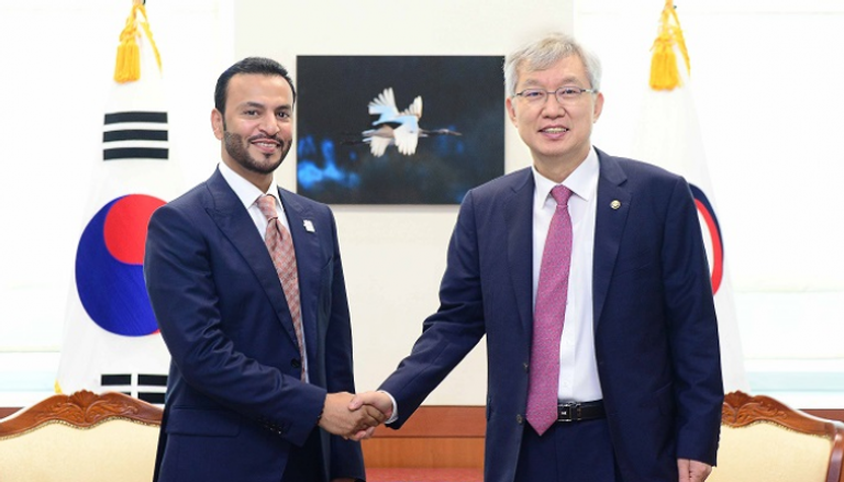 سفير الإمارات في كوريا الجنوبية يلتقي وزير البنية التحتية والنقل 