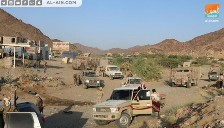جانب من قوات الحزام الأمني في أبين اليمنية - أرشيفية