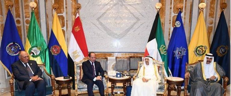 الأمير صباح الأحمد الجابر الصباح والرئيس عبدالفتاح السيسي