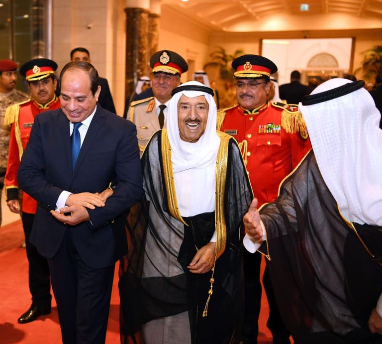 الأمير صباح الأحمد الجابر الصباح والرئيس عبدالفتاح السيسي