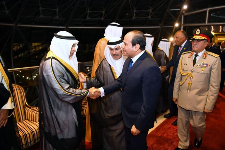 الأمير صباح الأحمد الجابر الصباح والرئيس عبدالفتاح السيسي