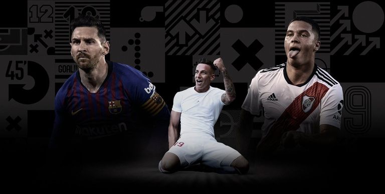 خوان كينتيرو ودانييل زسوري وليونيل ميسي رونالدو وميسي وفان ديك