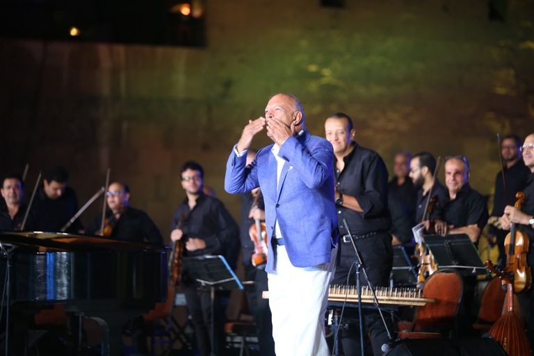 عمر خيرت خلال حفل محكى القلعة