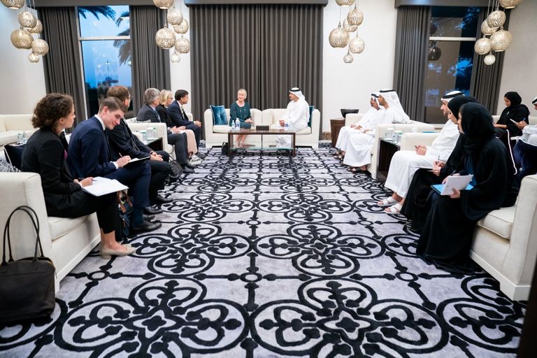 الشيخ عبدالله بن زايد آل نهيان ووزيرة خارجية السويد