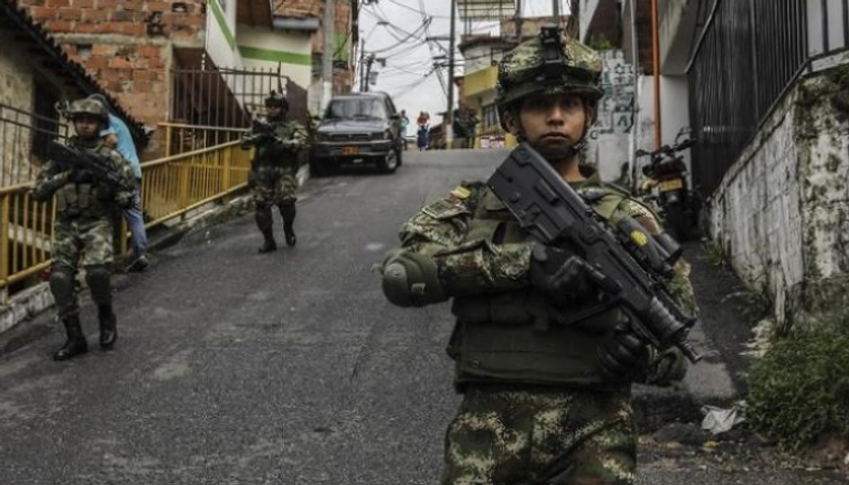 عناصر من القوات المسلحة الكولومبية