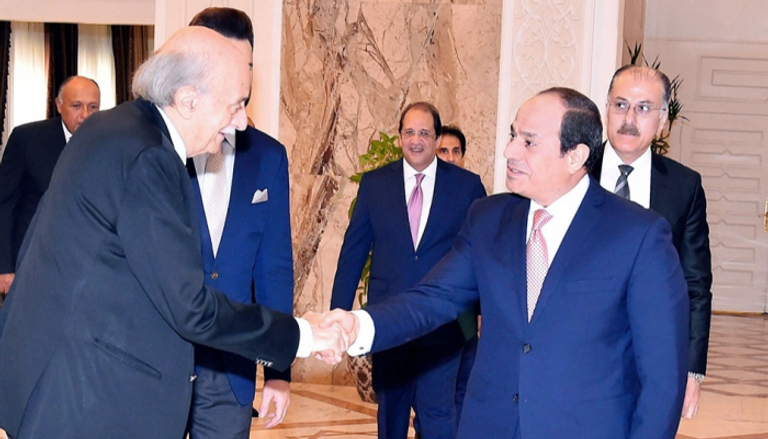 الرئيس المصري عبدالفتاح السيسي يلتقي وليد جنبلاط