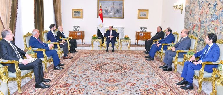 الرئيس المصري عبدالفتاح السيسي يلتقي وليد جنبلاط