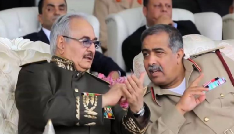 رئيس أركان الجيش الليبي مع المشير خليفة حفتر