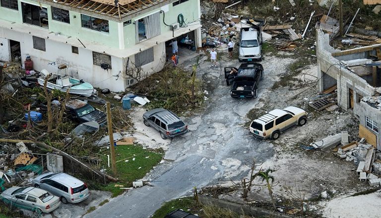 دمار كامل للمنازل  جانب من دمار الإعصار دوريان في جزر الباهاما