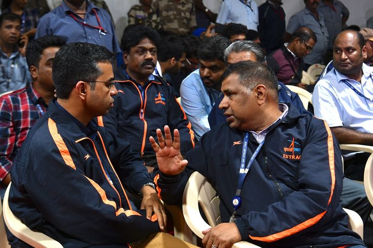 لحظة إطلاق مركبة الفضاء الهندية