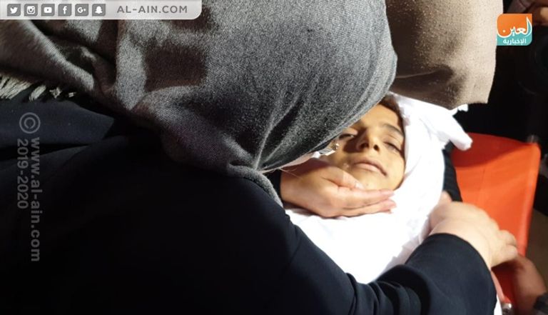 جانب من تشييع جثمان أحد الأطفال الشهداء