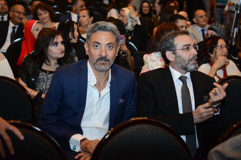 الممثل المصري ياسر جلال أثناء التكريم