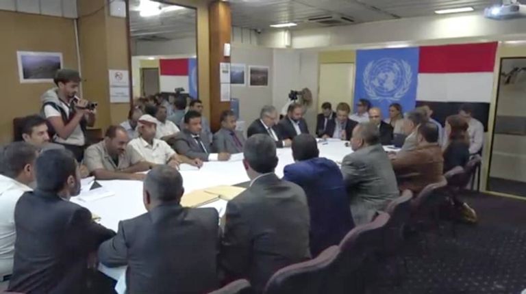 جانب من الاجتماع اجتماع لجنة إعادة الانتشار الأممية
