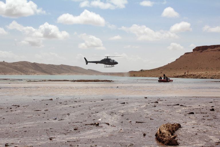 الحافلة انقلبت في واد "دمشان" بمنطقة الخنك