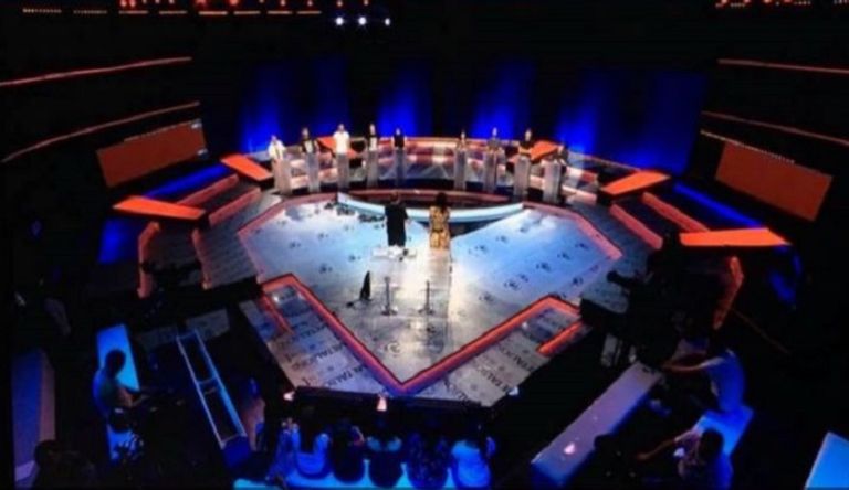 جانب من المناظرة بين 9 من مرشحي الرئاسة التونسية رجل الأعمال التونسي المرشح للرئاسة نبيل القروي