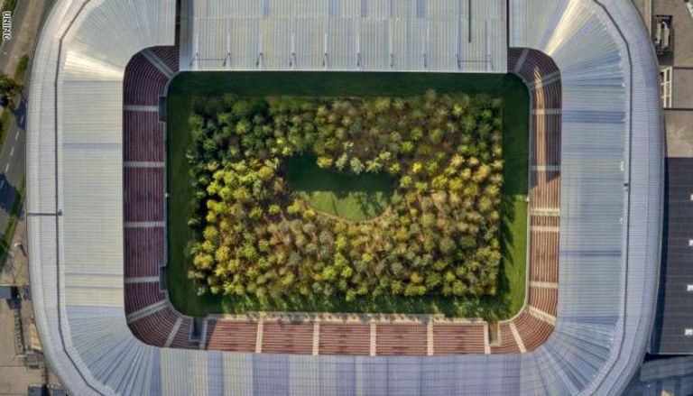 غابة داخل استاد في النمسا تحمل رسالة للحفاظ على البيئة