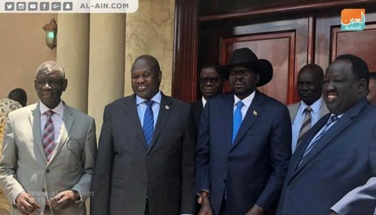 رئيس جنوب السودان سلفاكير وزعيم المعارضة ريك مشار