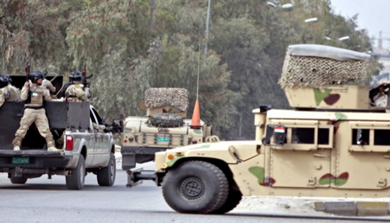 قوات عراقية من قيادة قوات بغداد في عملية تأمينية
