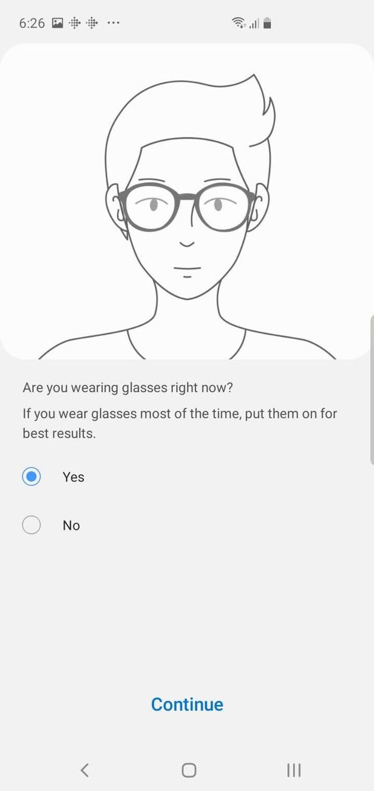 تقنية التعرف على الوجه في هاتف جالاكسي S10