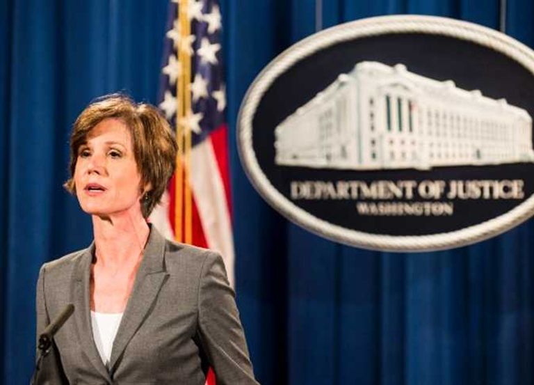 سالي ييتس الرئيس الأمريكي والمغادرون البيت الأبيض