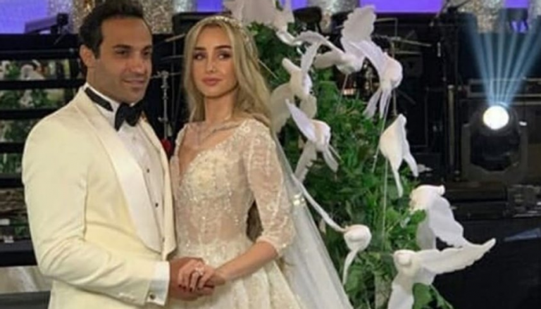أحمد فهمي وهنا الزاهد في حفل زفافهما