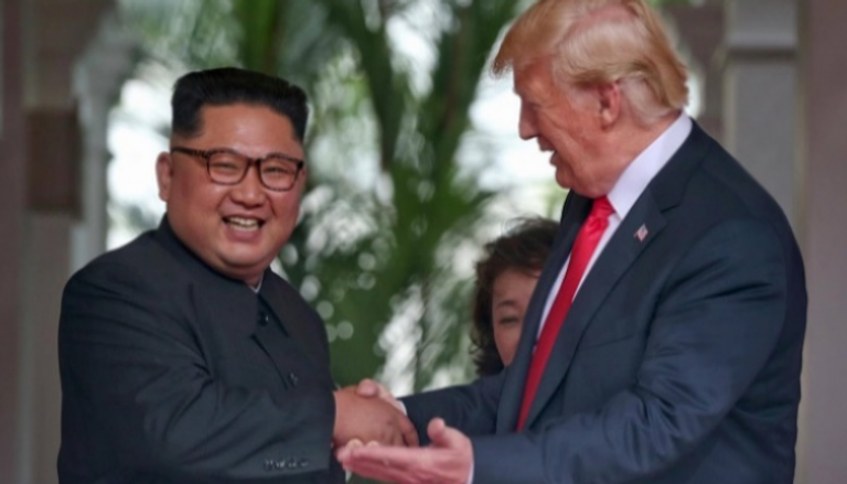 دونالد ترامب في لقاء سابق مع زعيم كوريا الشمالية