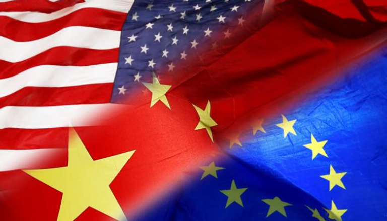 نمو الفائض التجاري بين أوروبا وأمريكا وعجز مع الصين