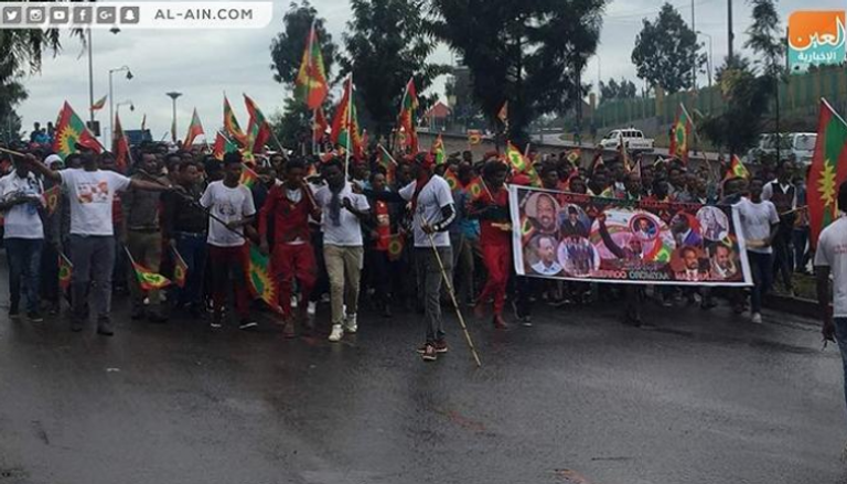 إثيوبيون في استقبال زعيم أورومو عقب اتفاق المصالحة - أرشيفية
