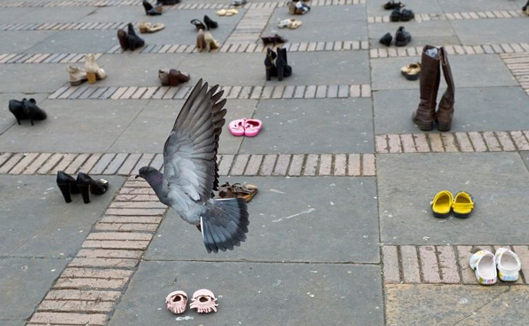 الأحذية في ساحة بوليفار