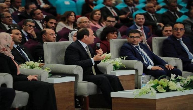 الرئيس المصري خلال مؤتمر الشباب بالقاهرة
