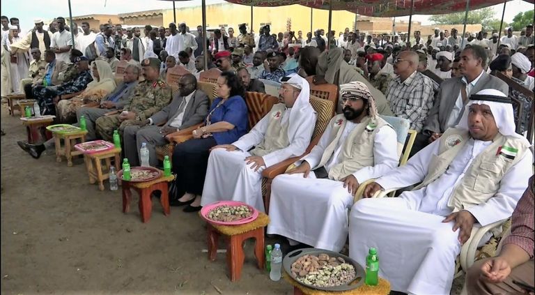 وفد المؤسسة يوزع المساعدات على الأشقاء في السودان - أرشيفية