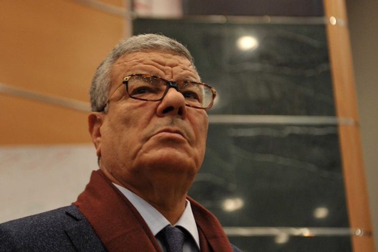 عمار سعداني الأمين العام الأسبق لحزب جبهة التحرير الحاكم في الجزائر محمد شرفي الرئيس الجديد لسلطة الانتخابات بالجزائر - أرشيفية