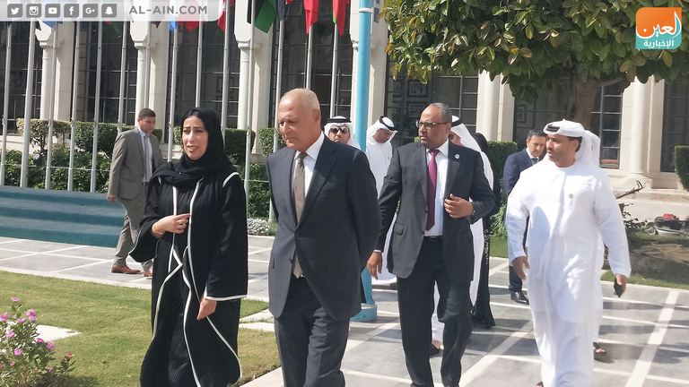 صورة جماعية للوفد الإماراتي مع أحمد أبوالغيط