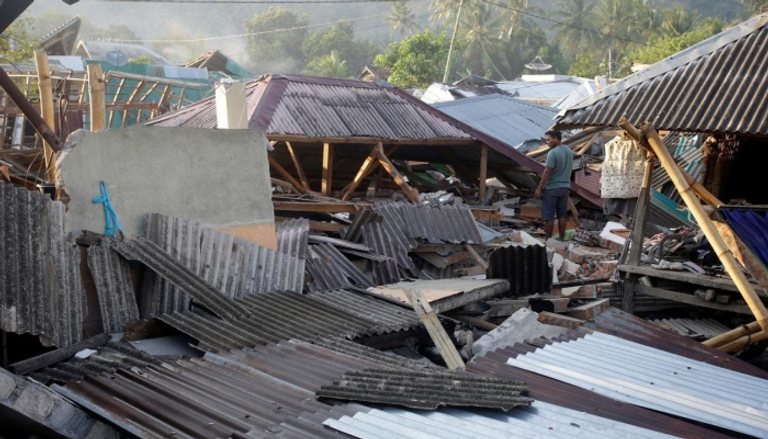 دمار خلفه زلزال سابق ضرب إندونيسيا - أرشيفية