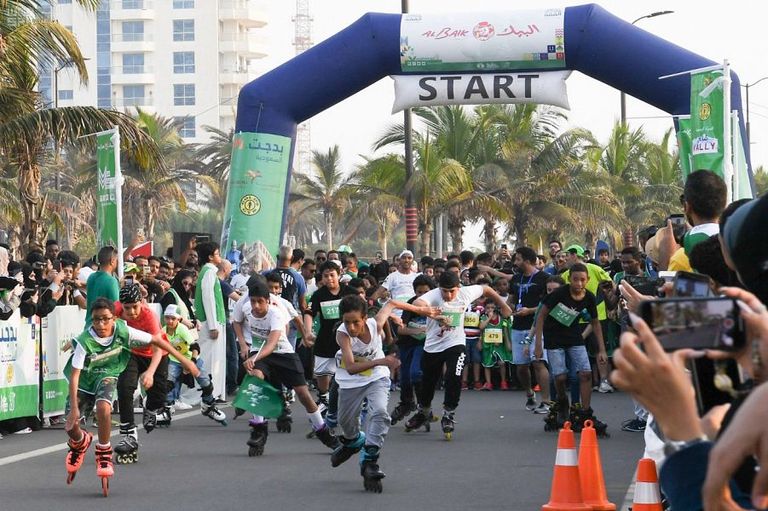 من فعاليات سباق الجري في جدة