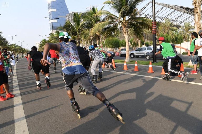 من فعاليات سباق الجري في جدة