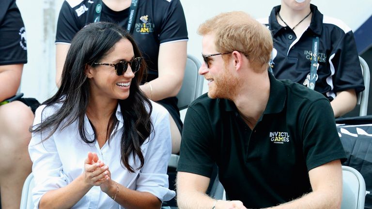 الأمير البريطاني هاري وزوجته ميجان ماركل - صورة أرشيفية
