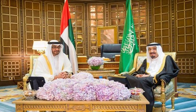 لقاء سابق بين الملك سلمان بن عبدالعزيز آل سعود والشيخ محمد بن زايد آل نهيان