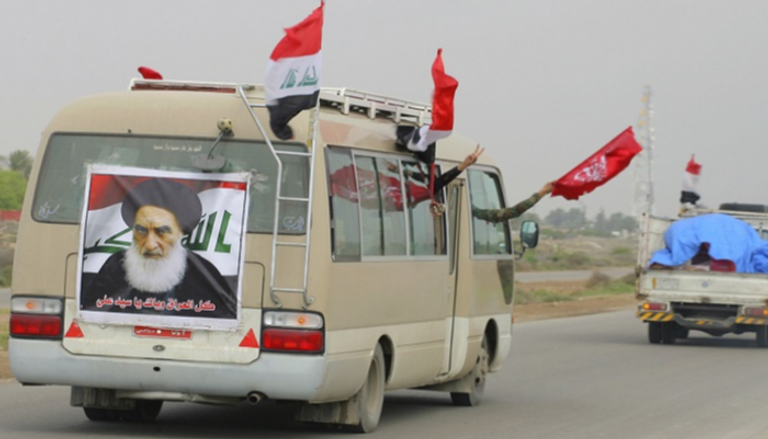 حافلة تابعة لمليشيات الحشد الشعبي بالعراق