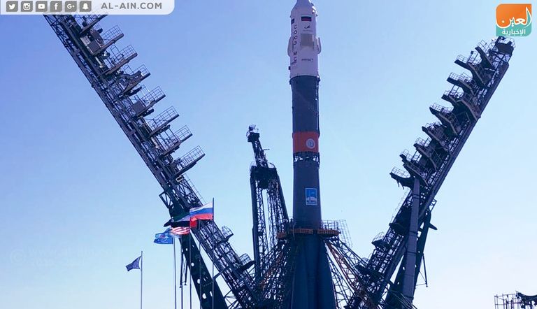 الصاروخ يصل قاعدته قبل يومين من انطلاقه للمحطة الدولية