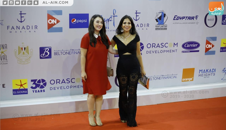 منى زكي وكندة علوش في مهرجان الجونة السينمائي 